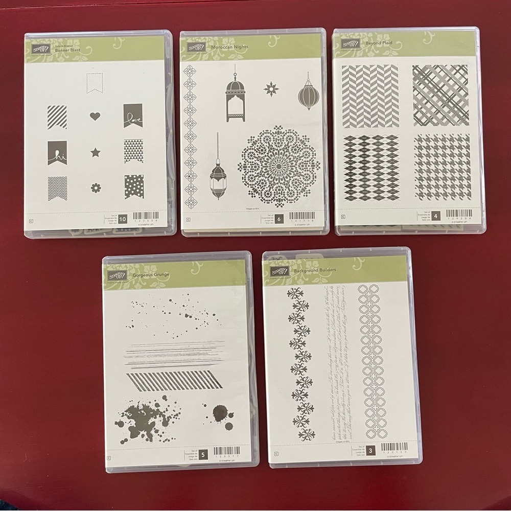 Set of 5 Stampin’ Up! Borders and Banners Stamp Sets